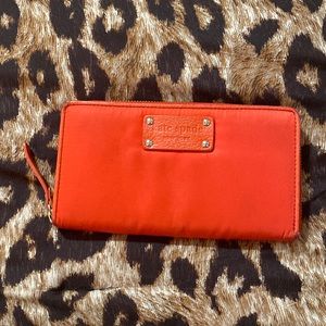 Kate Spade orange wallet-used